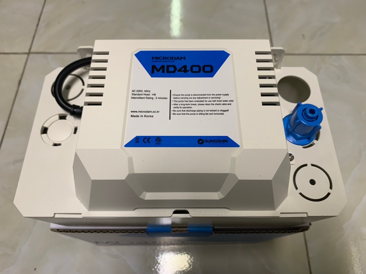 Máy bơm nước ngưng điều hòa Microdam 4 mét - MD400 SUNGSHIN