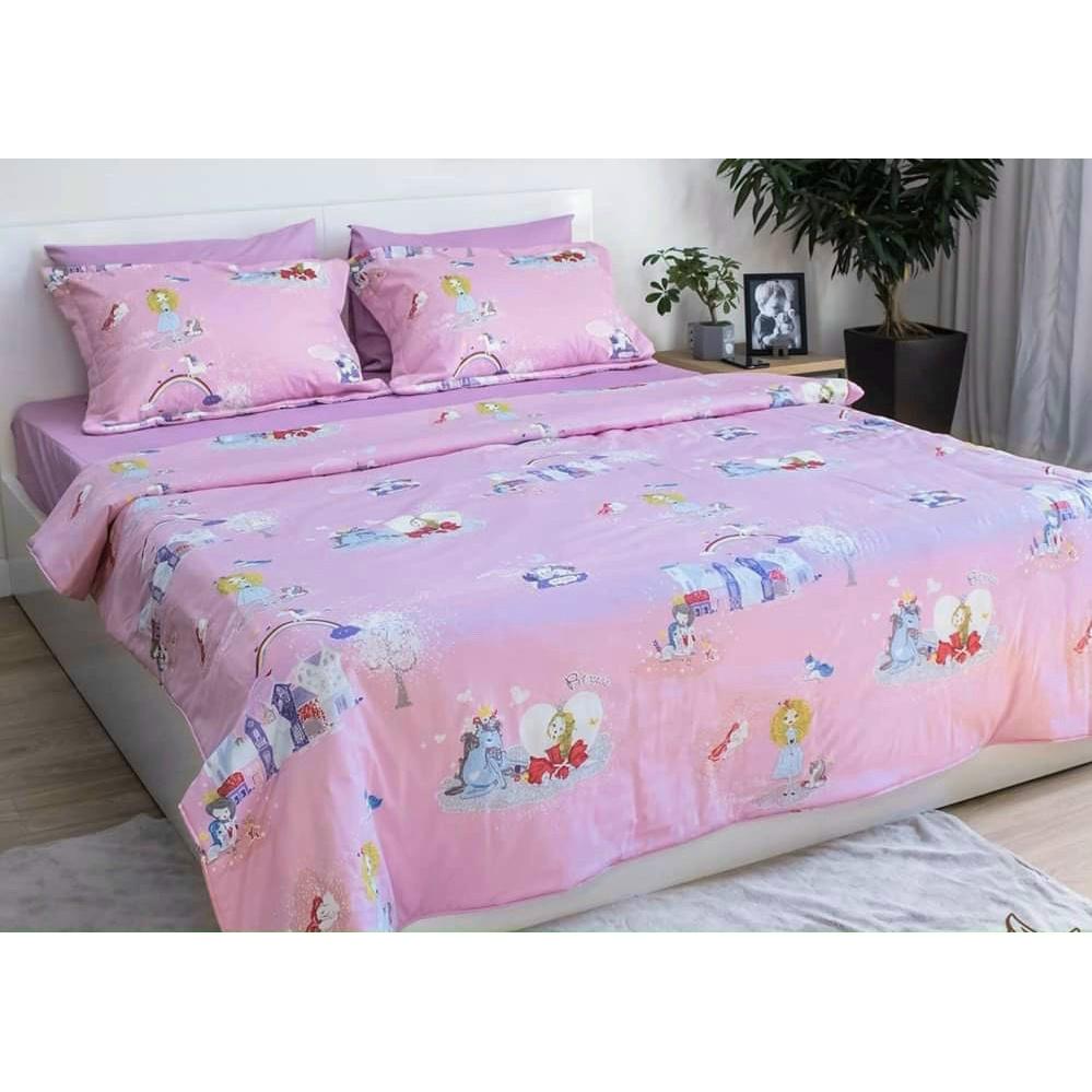 CHĂN RA GỐI HOẠ TIẾT VẢI SATIN HÀN QUỐC