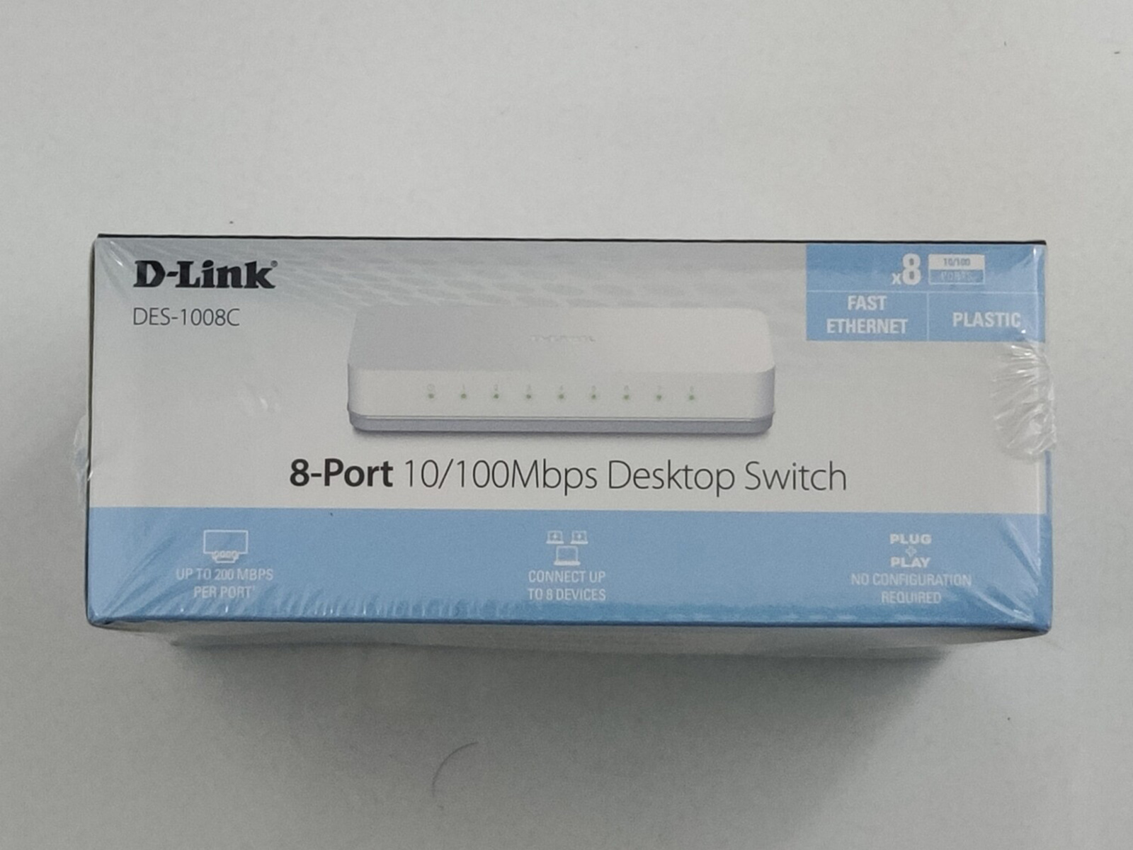 Thiết Bị Chuyển Mạch Switch D-Link DES-1008C 8 Port 10/100MBPS-hàng chính hãng