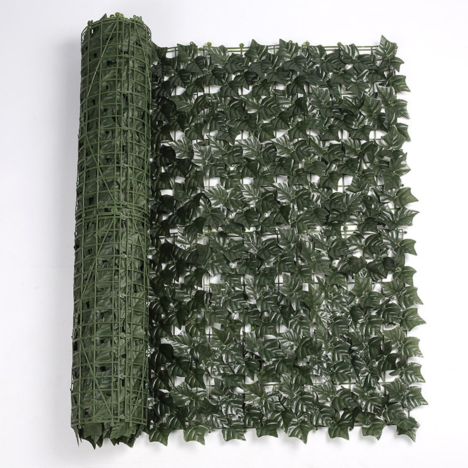 Faux Ivy Vine Leaf Privacy Screen Garden Green Leaf Privacy Fence Screen Artificial Ivy Privacy Fence for Wedding Bar Party Backdrop Patio
