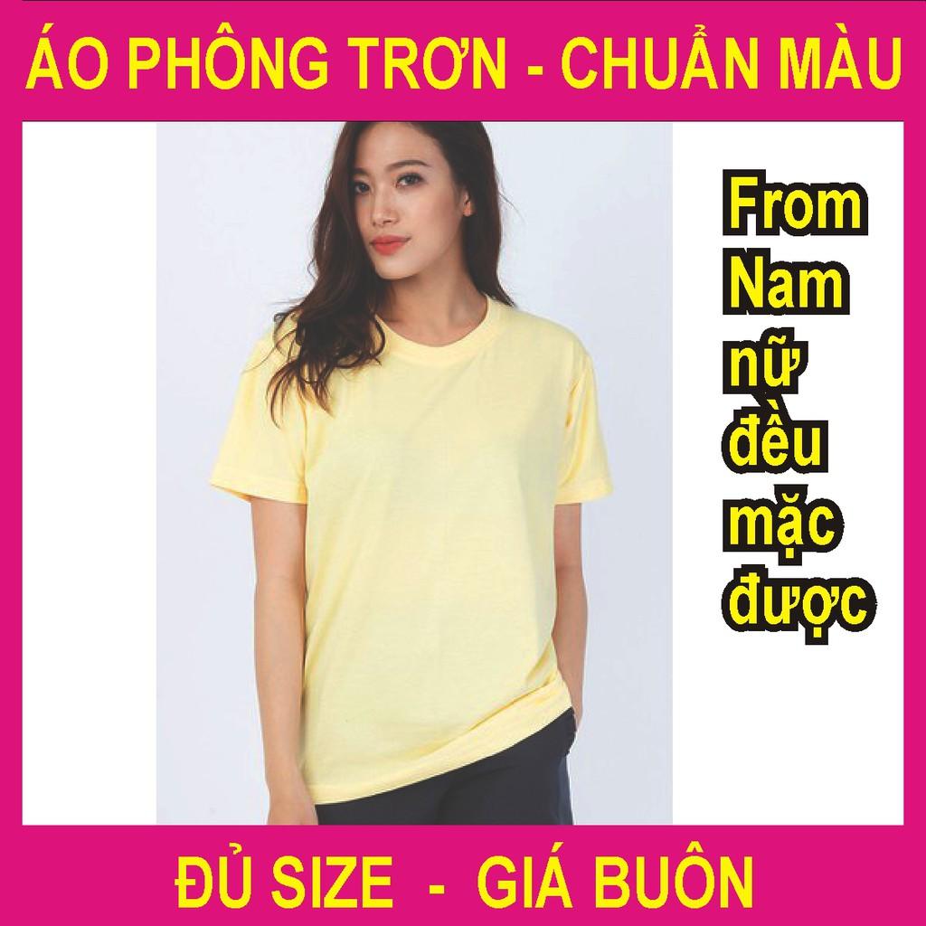 áo phông trơn hàng đẹp, đủ màu.bảo đổi trả.chuẩn màu, vàng nhạt, hồng nhạt, tím nhạt, đen 100% cotton