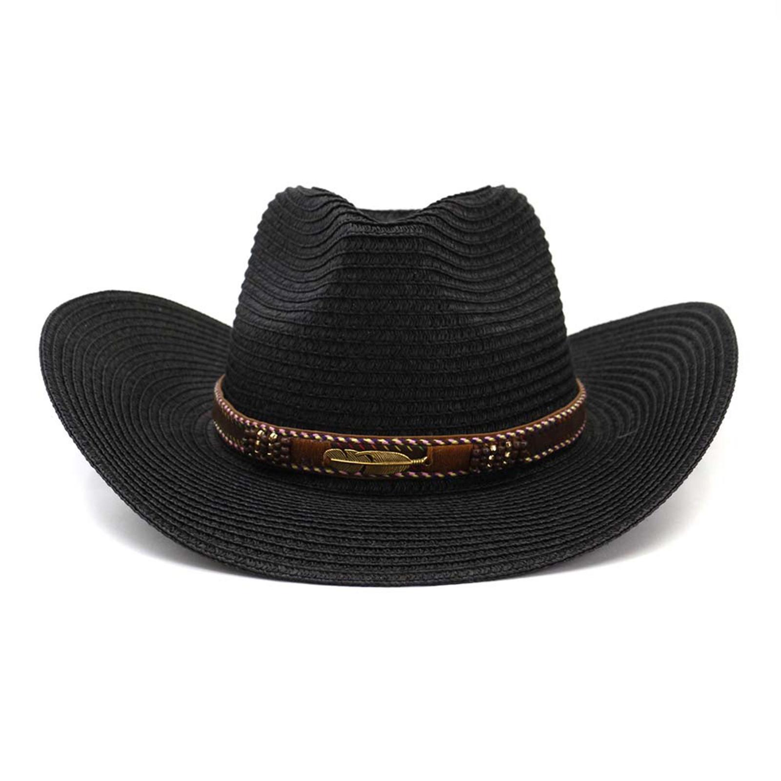 Cowboy hat Women Hats for Beach Unisex Costume Clothes Accessories Black