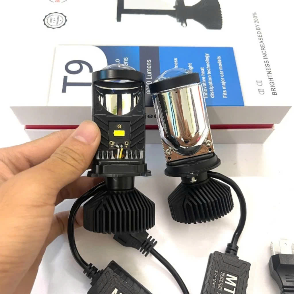 Siêu Sáng và Chống Chói: Đèn Pha Bi Cầu T9 Led HI/LO Cho Ô Tô và Xe Máy Loại Tốt, ĐÈN TRANG TRÍ
