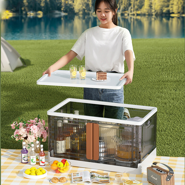 Kệ Hộp Đựng Đồ Lớn, Thùng Đựng Đồ 2 Cánh Cửa Đa Năng Có Bánh Xe - HÀNG ĐẸP