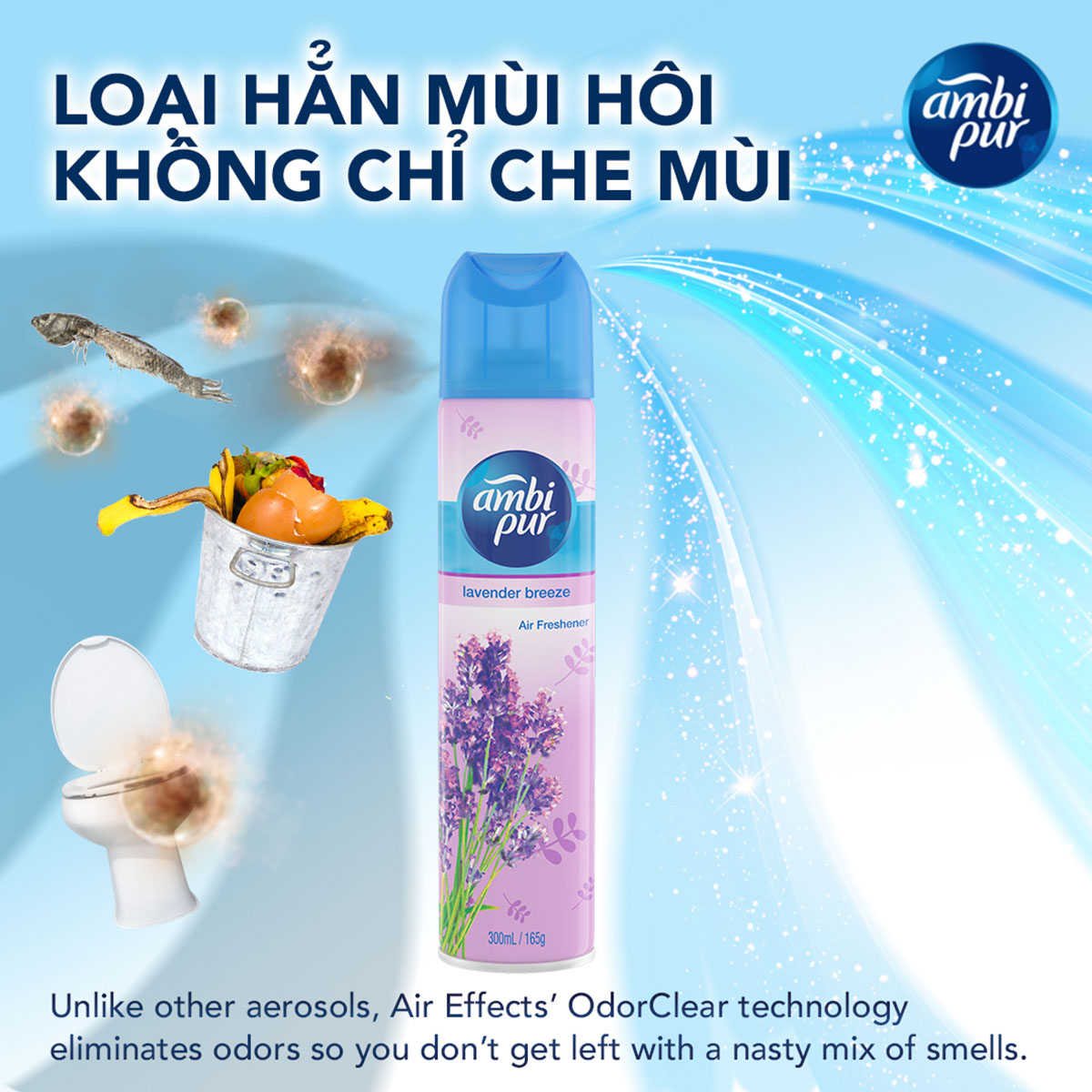 Xịt Thơm Phòng AMBIPUR Aerosol Chai 300 ML - Hương Hoa Tươi Mát