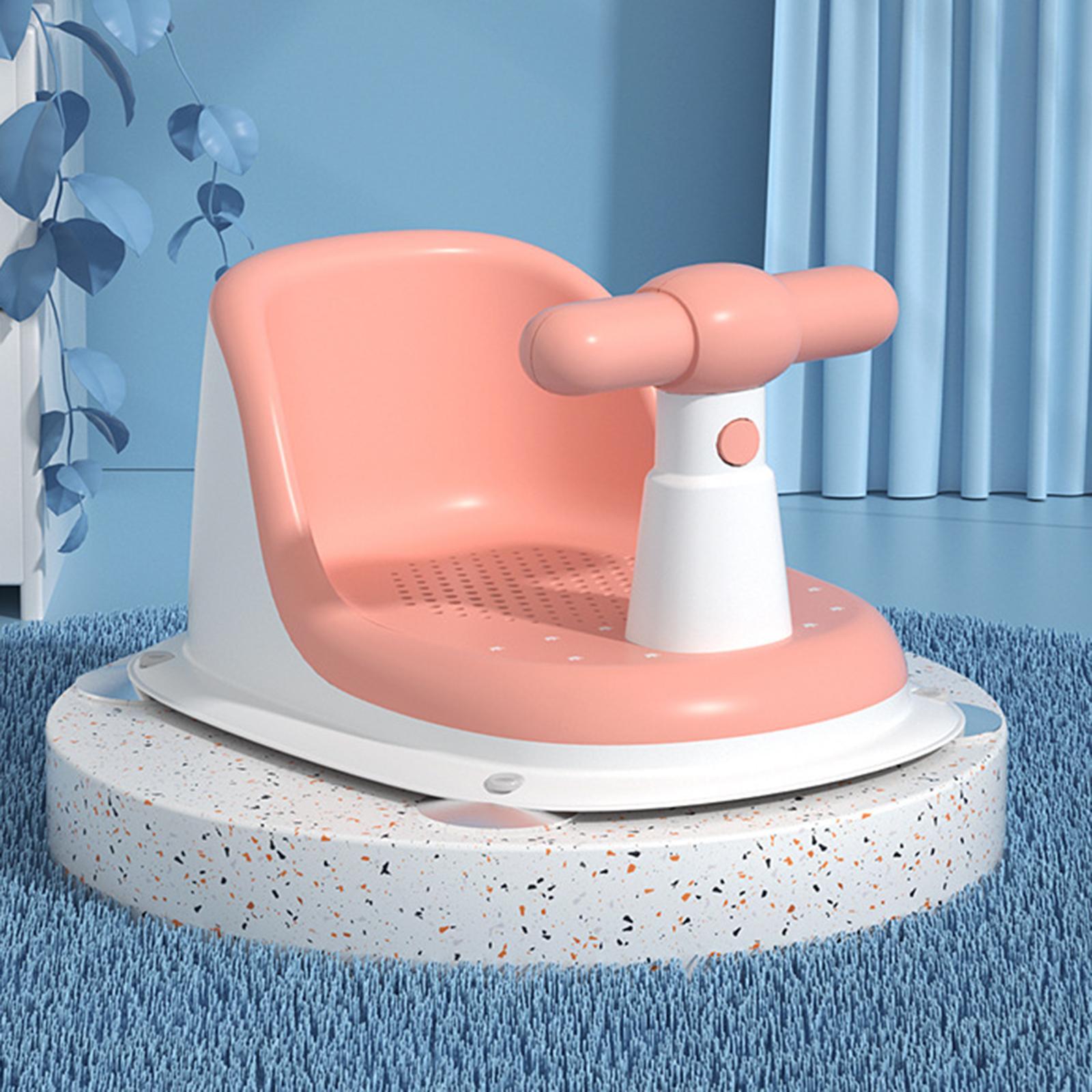 Baby Bath Seat Sit up Bathing Safety Suction for Baby Bathing 6-18 Months Pink