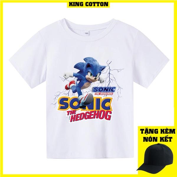 Áo thun trẻ em SONIC 3 màu, Có size người lớn, King Cotton