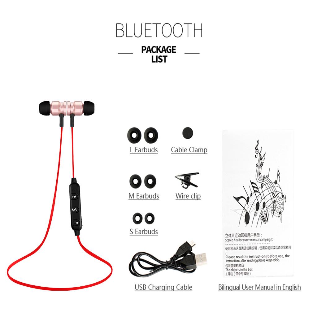 Wireless Headphones V4.1 Wireless Stereo Earbuds Built-in Noise Cancellation Stereo Bluetooth Headphones with Mic for iPhone and Android Phones
