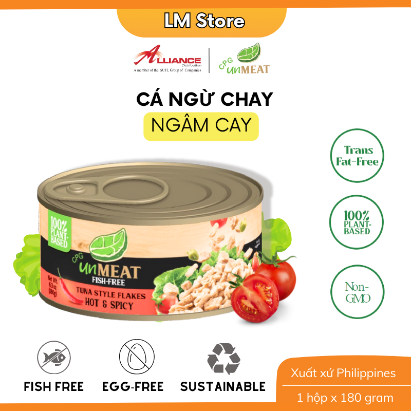 [Chay] Cá Ngừ Chay Xắt Lát Ngâm Dầu Cay 180g - Nhập Khẩu Từ Philippines