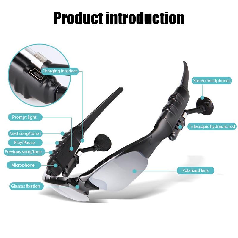 Kính tai nghe không dây STEREO STEREO tương thích với kính râm phân cực micrô