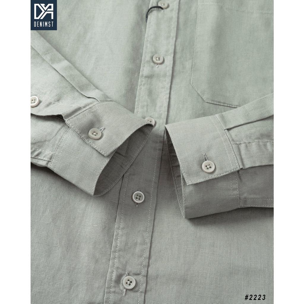 Áo Sơ Mi Nam Cao Cấp DENIMST 2223 Chất Đũi Dáng Suông