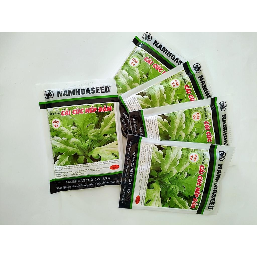 Hạt giống Cải cúc nếp đăm cao sản, siêu dễ trồng, chịu nhiệt tốt gói 50g