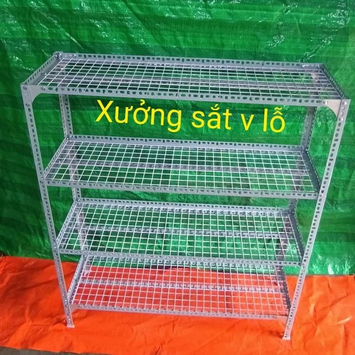 Kệ sắt v lỗ Rộng 30cm x Dài 1,2m ,Cao từ 60cm đến 1,5m ,kệ sắt vỉ lưới ô vuông đa năng