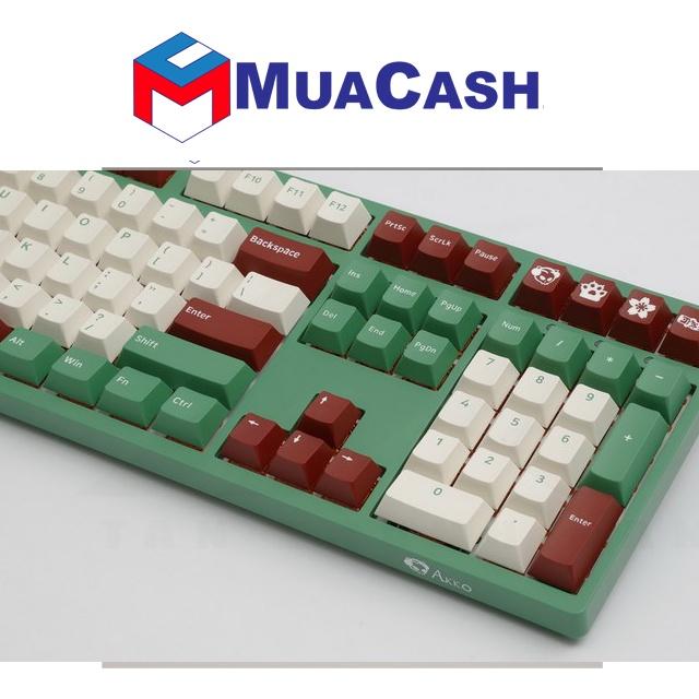 Bàn phím cơ gaming cao cấp AKKO 3108 v2 DS Matcha Red Bean (Akko Blue switch v2) hàng chính hãng