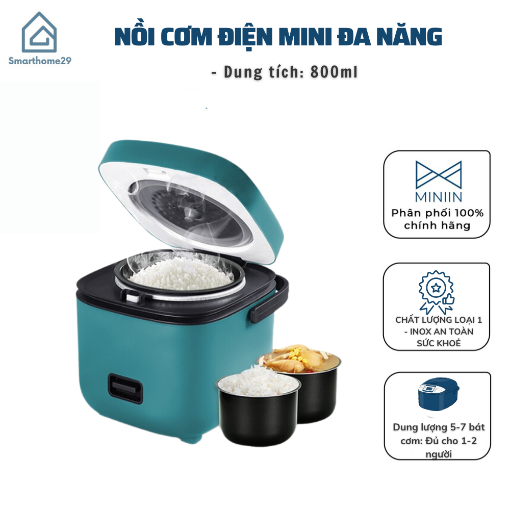 Nồi Cơm Điện Mini Đa Năng JIASHI 1.2L Hàng Nội Địa Cao Cấp (Nấu Cháo, Chưng, Hấp,...) - HÀNG CHÍNH HÃNG MINIIN