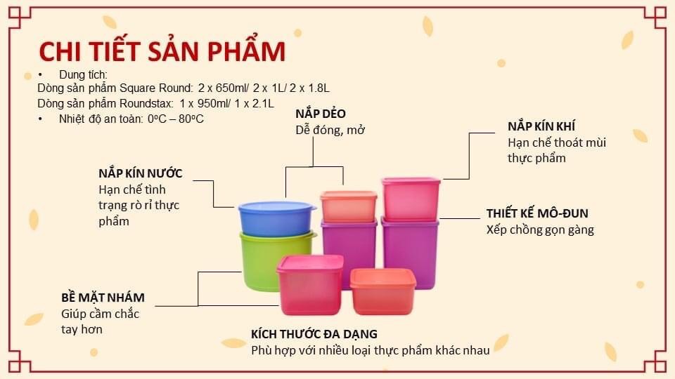 Bộ Trữ Khô &amp; Mát Tupperware Magic Set 8