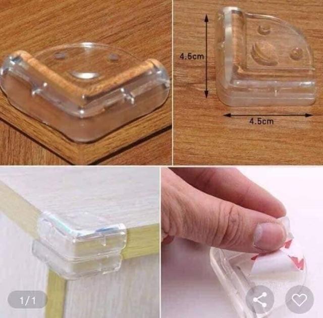 Sét 4 bịt góc bàn silicon mẫu vuông