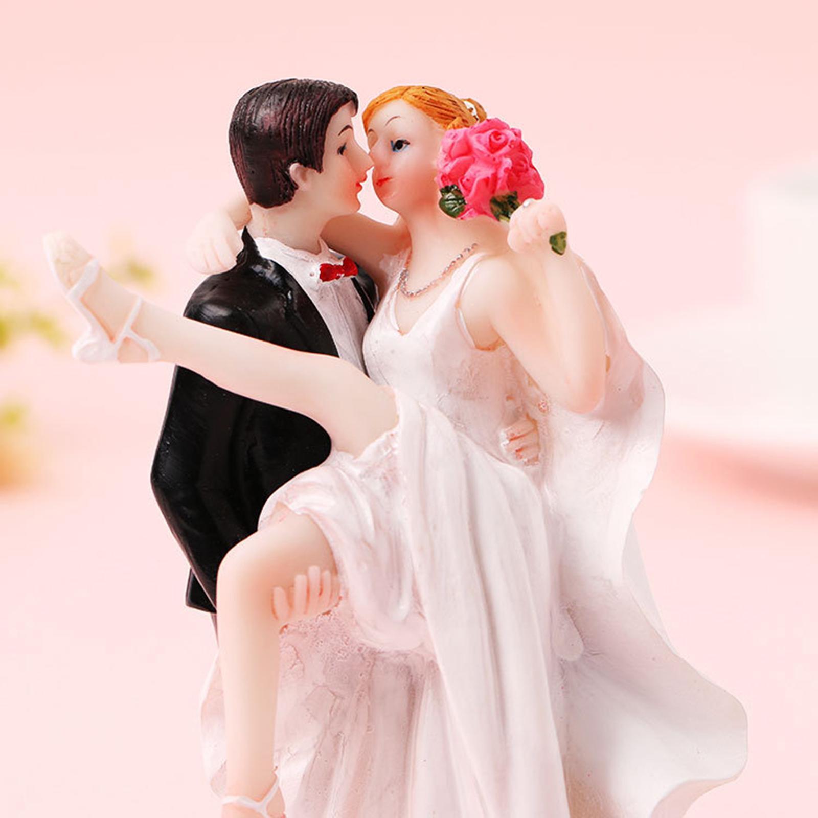 Wedding Cake Topper Couple Figures for Engagement Bride Shower Anniversary