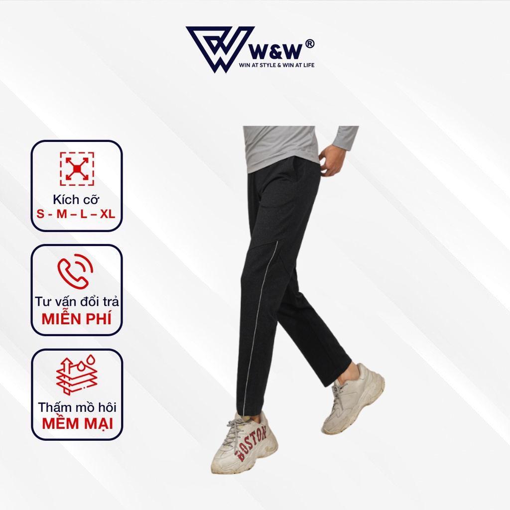Quần Thể Thao Nam Thu Đông W&W Thiết Kế Ống Suông Thoải Mái Co Giãn Nhẹ Bền Màu Giữ Ấm Tốt Không Kén Người Mặc WJO21