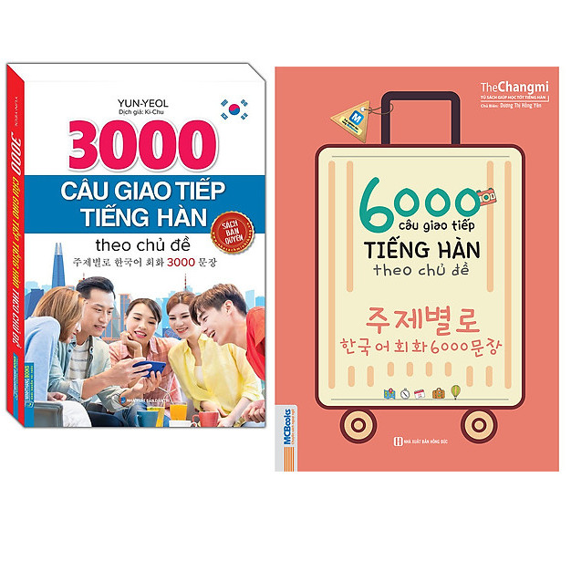 Combo 3000 Câu Giao Tiếp Tiếng Hàn Theo Chủ Đề (Sách Bản Quyền)+6000 Câu Giao Tiếp Tiếng Hàn Theo Chủ Đề