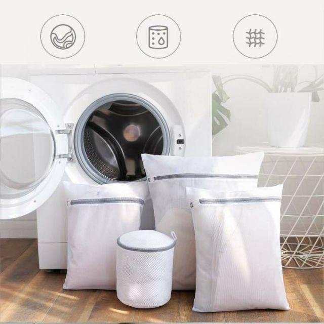 Túi lưới giặt đồ trong máy giặt, 2 lớp, mắt lưới nhỏ caocấp, bảovệ quần áo, đồ lót, tất/vớ, tránh bị xù lông nhàu nát Túi Giặt