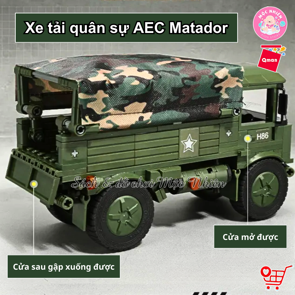 Đồ chơi xếp hình, lắp ráp Qman 21024 - Di Tản (442 mảnh ghép) - Dành cho bé từ 6 tuổi
