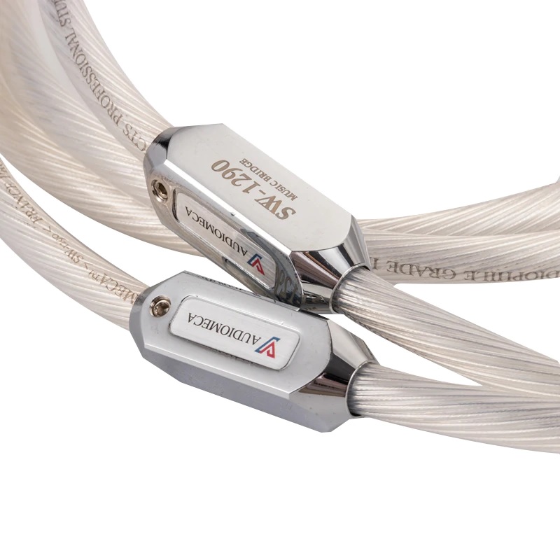 ROGTZ Dây Tín Hiệu Âm Thanh RCA Bạc Stering AUDIOMECA SW-1290 Tặng Kèm Túi Nhung Cao Cấp - Hàng Nhập Khẩu