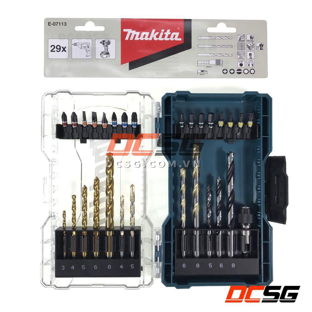 Bộ mũi khoan và mũi vít 29 chi tiết Makita E-07113 | DCSG