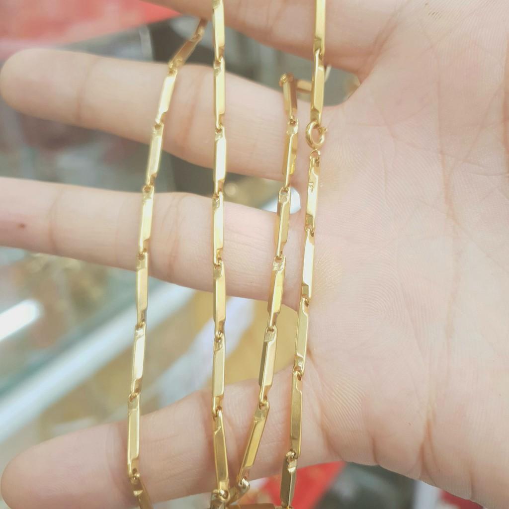 Dây Chuyền Kiểu Trúc Trụ Trơn Titanium Cao Cấp-Dùng lâu dài tắm rửa thoải mái khô
