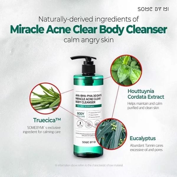 Sữa Tắm Some By Mi AHA BHA PHA 30 Days Miracle Acne Clear Body Cleanser 400ml