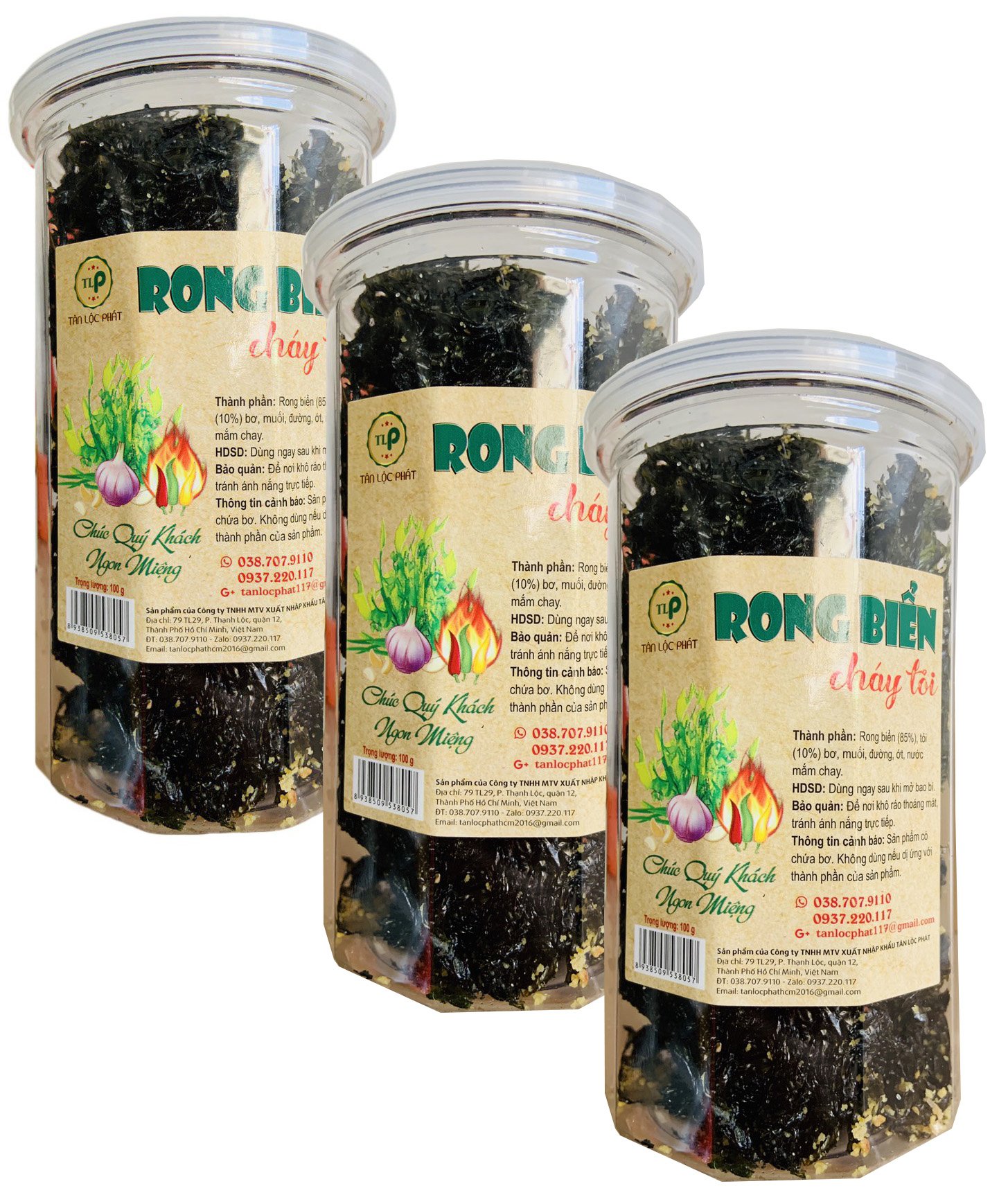 RONG BIỂN CHÁY TỎI CAO CẤP TLP - COMBO 3 HŨ