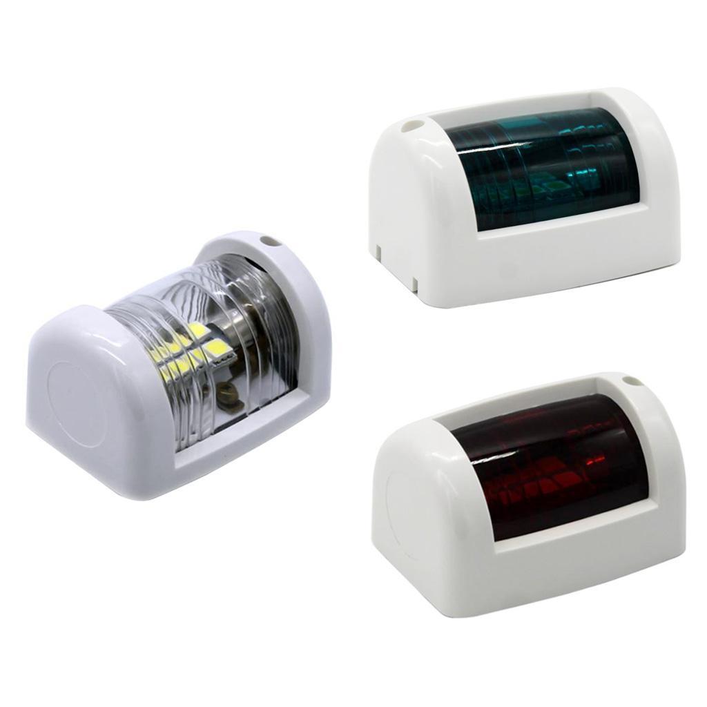 3 Pieces 12V White Red Green LED Navigation Light Marine Sailing Signal Lamp