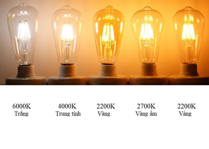 Bộ 5 bóng đèn Led ST64 6W đui E27.