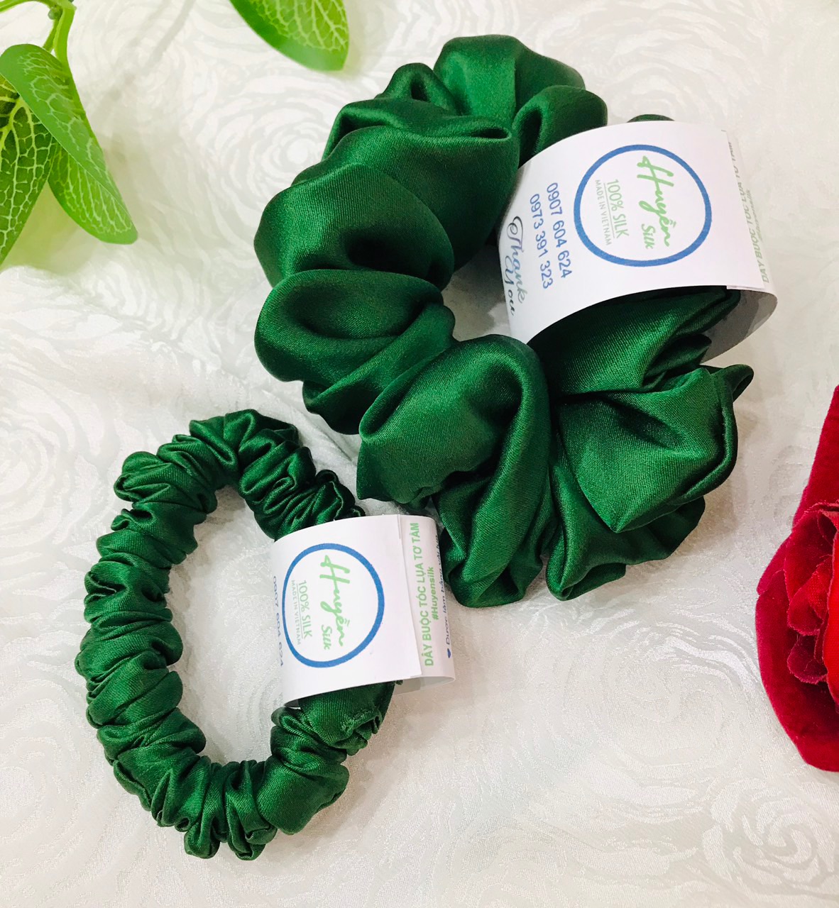 Set Cột tóc lụa tơ tằm