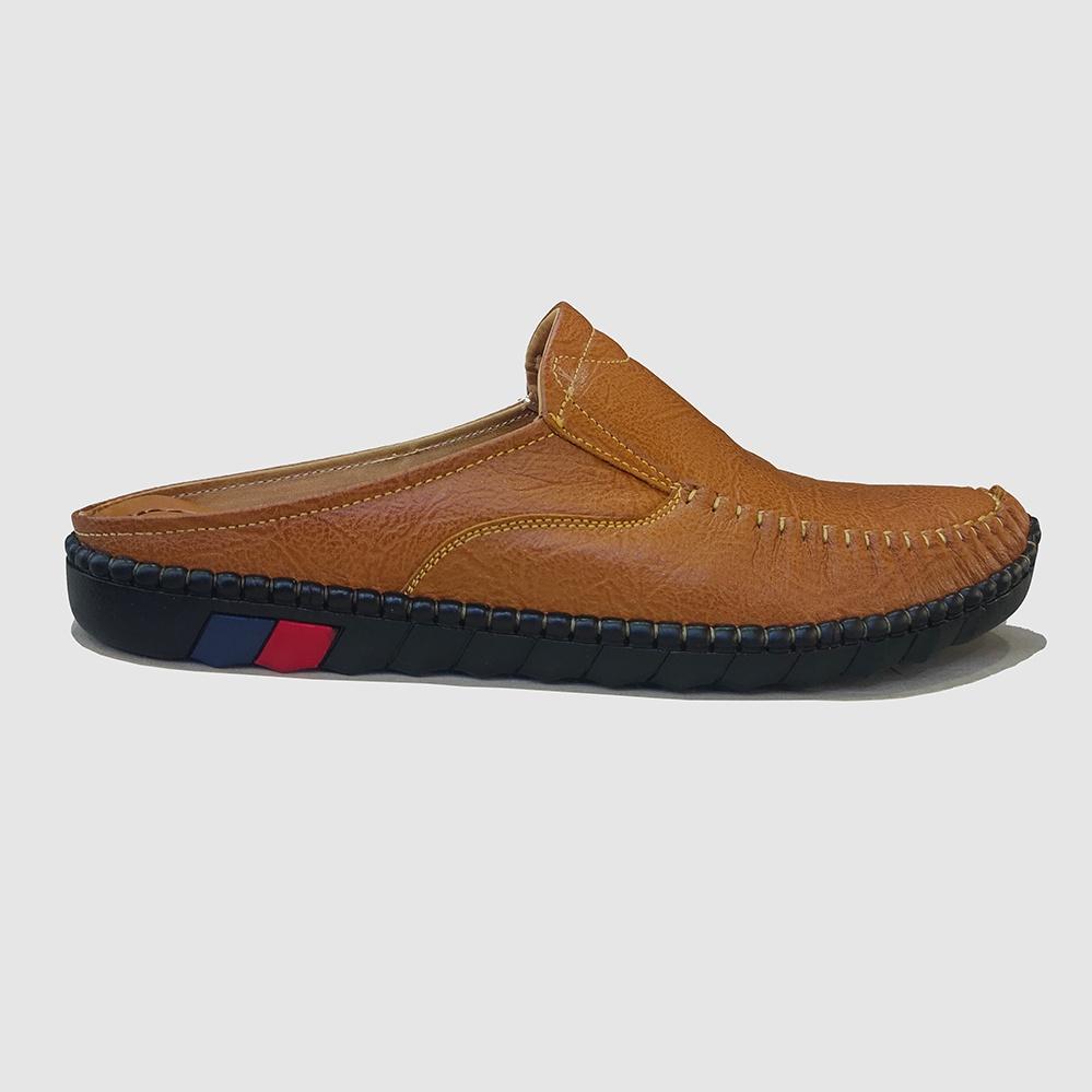 Dép Bít Mũi Nam Da Bò Thật TiTi ĐÔ Cao Cấp GSB20124d