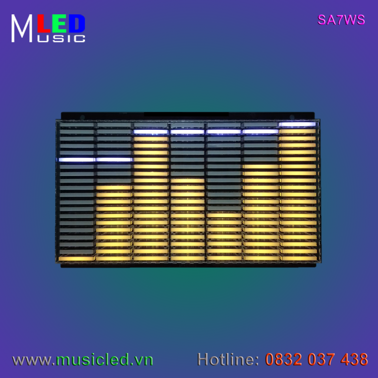 Dàn đèn Music LED nháy theo tần số nhạc 7 cột treo tường