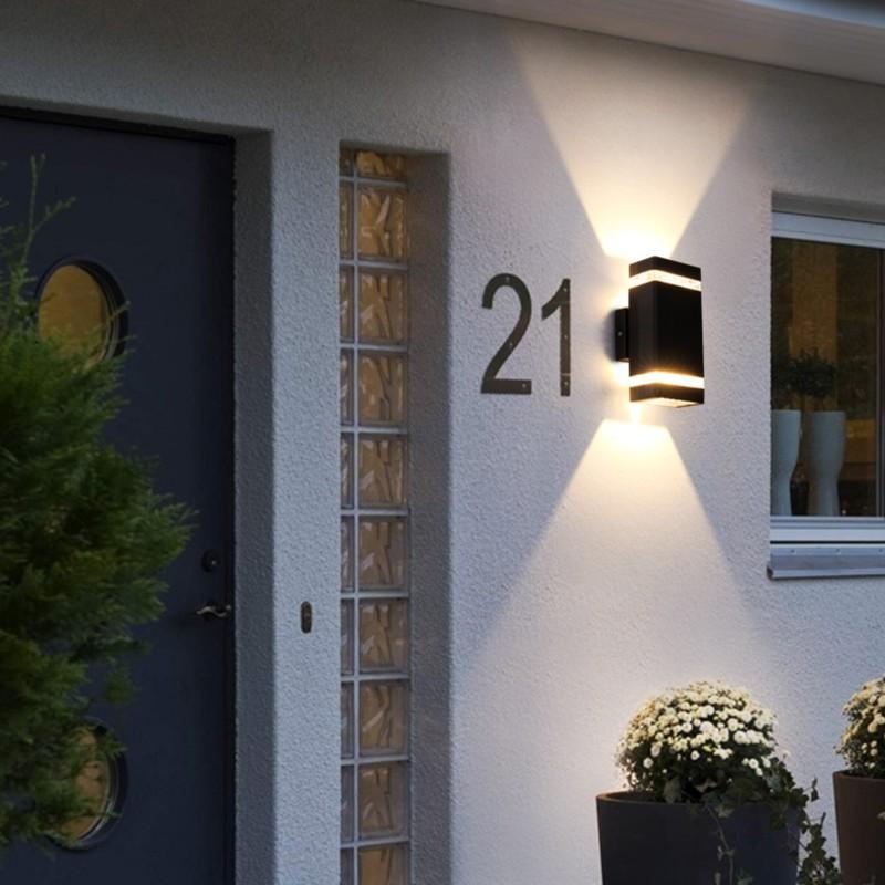 Đèn tường Atimol 2 đầu 4 sọc kẻ ngang 009L - đèn trang trí MIA LAMP trang trí ngoài trời, trong nhà