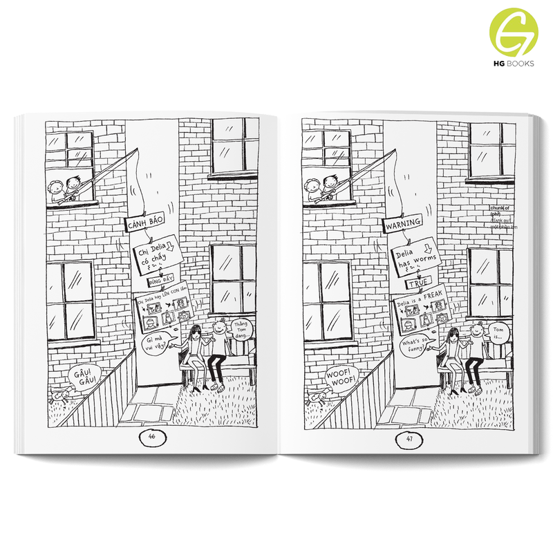 Combo 4 cuốn Tom Gates bản tiếng Việt và Song ngữ Việt-Anh - The Brilliant World of Tom Gates series, Liz Pichon