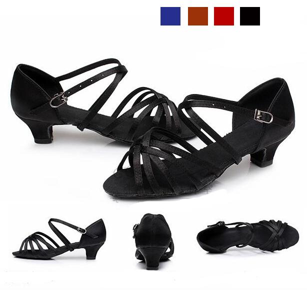 Giày khiêu vũ Latin cho cô gái giày trẻ em Salsa Phụ nữ giày nhảy Latin Giày nhảy nữ Color: Black check size Shoe Size: 9
