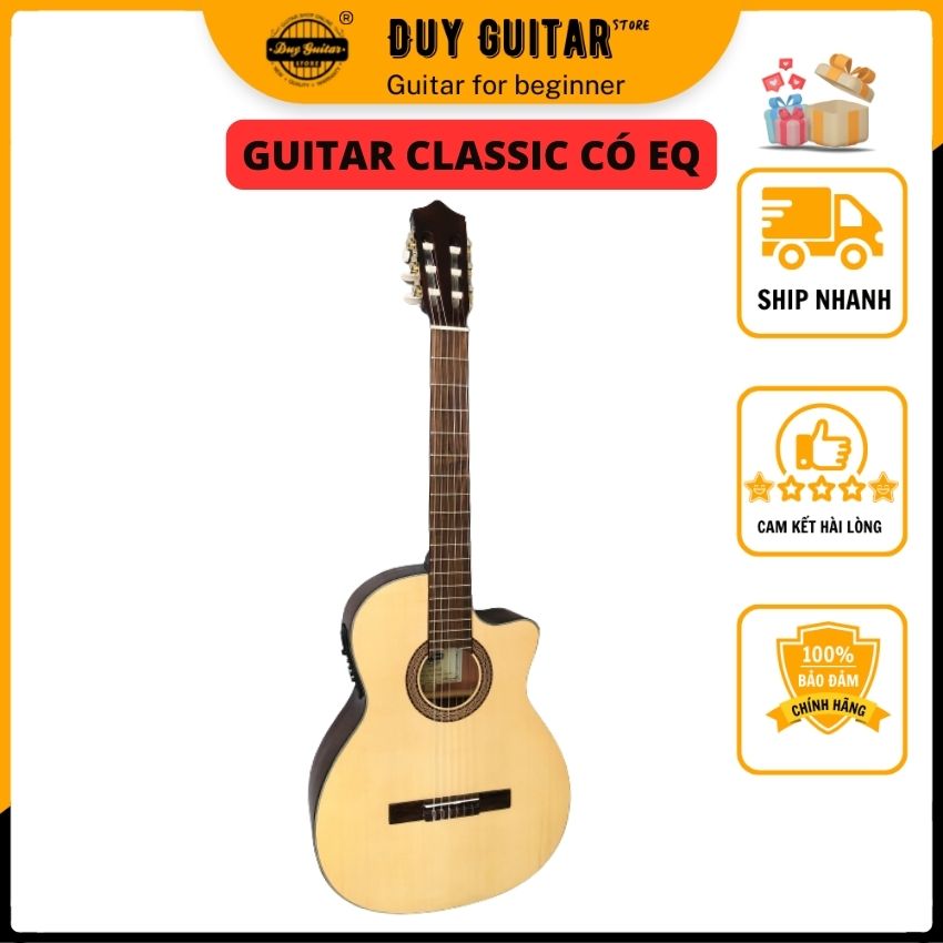 Đàn guitar classic Duy Guitar có EQ DC120JX tặng 4 phụ kiện