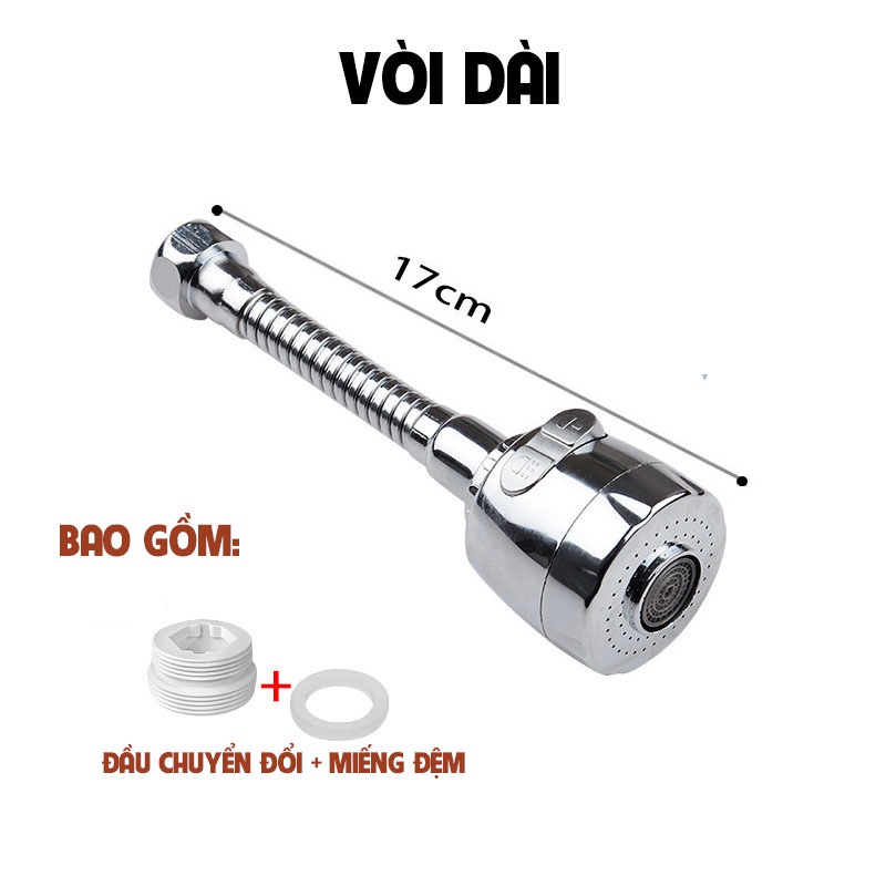 Vòi rửa bát xoay 360 độ inox cao cấp BABO vòi rửa bát tăng áp vòi nối dài tiện lợi (TA05)