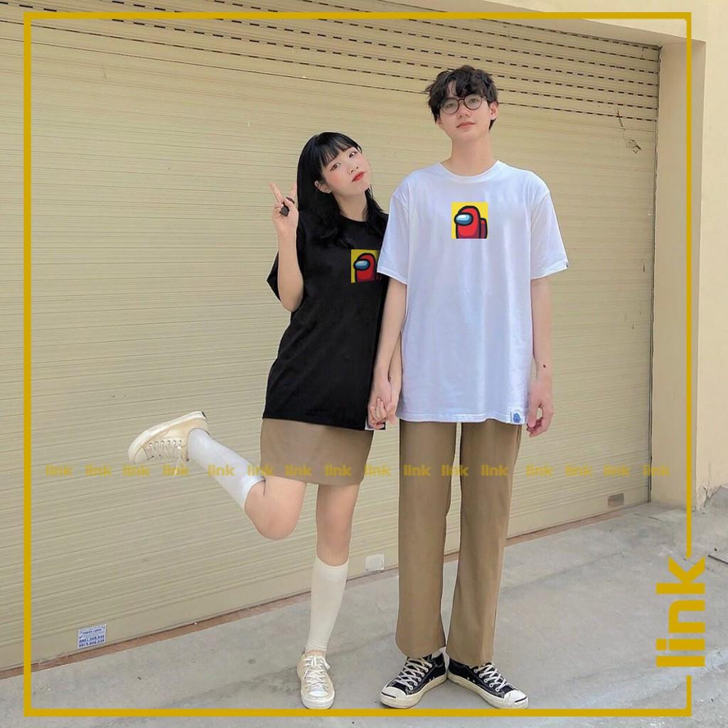 Áo thun unisex nam nữ AMONG US nhỏ xinh trước ngực