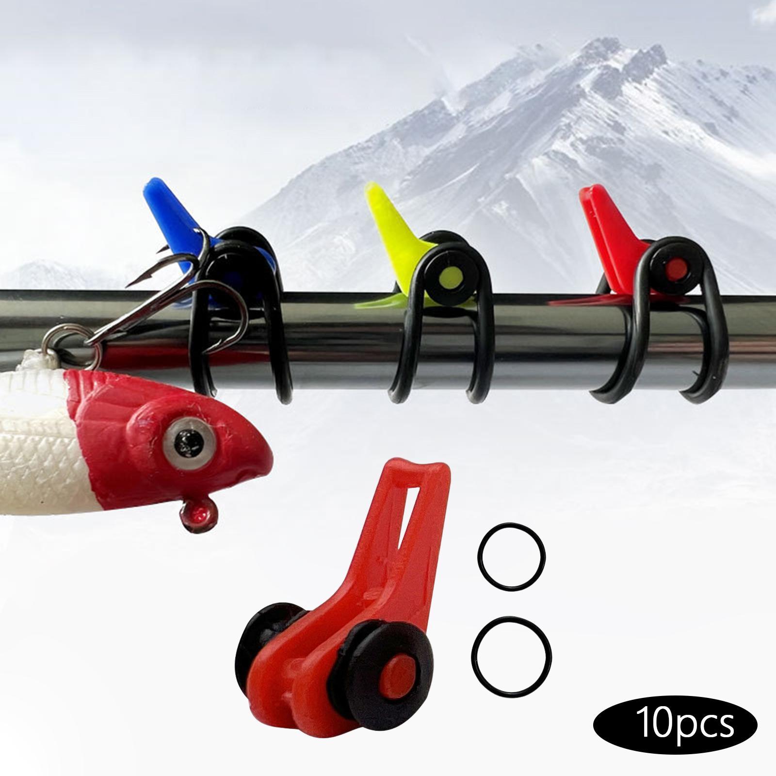 10 Pieces Fishing Hooks Keeper Fishing Pole Hook Keeper Fishing Lures Holder Fishing Rod Hook Holder Practical Fishing Rod Hook Keepers