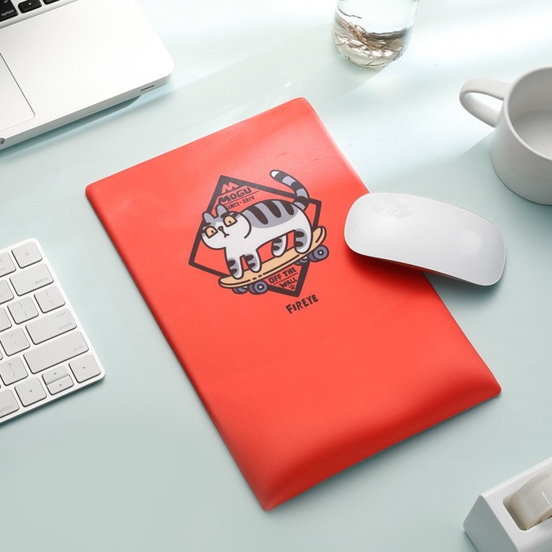 Miếng Lót Chuột Có Đệm 3D Mouse Pad Hình Cartoon Hàng Chính Hãng - Mèo Mogu Đỏ