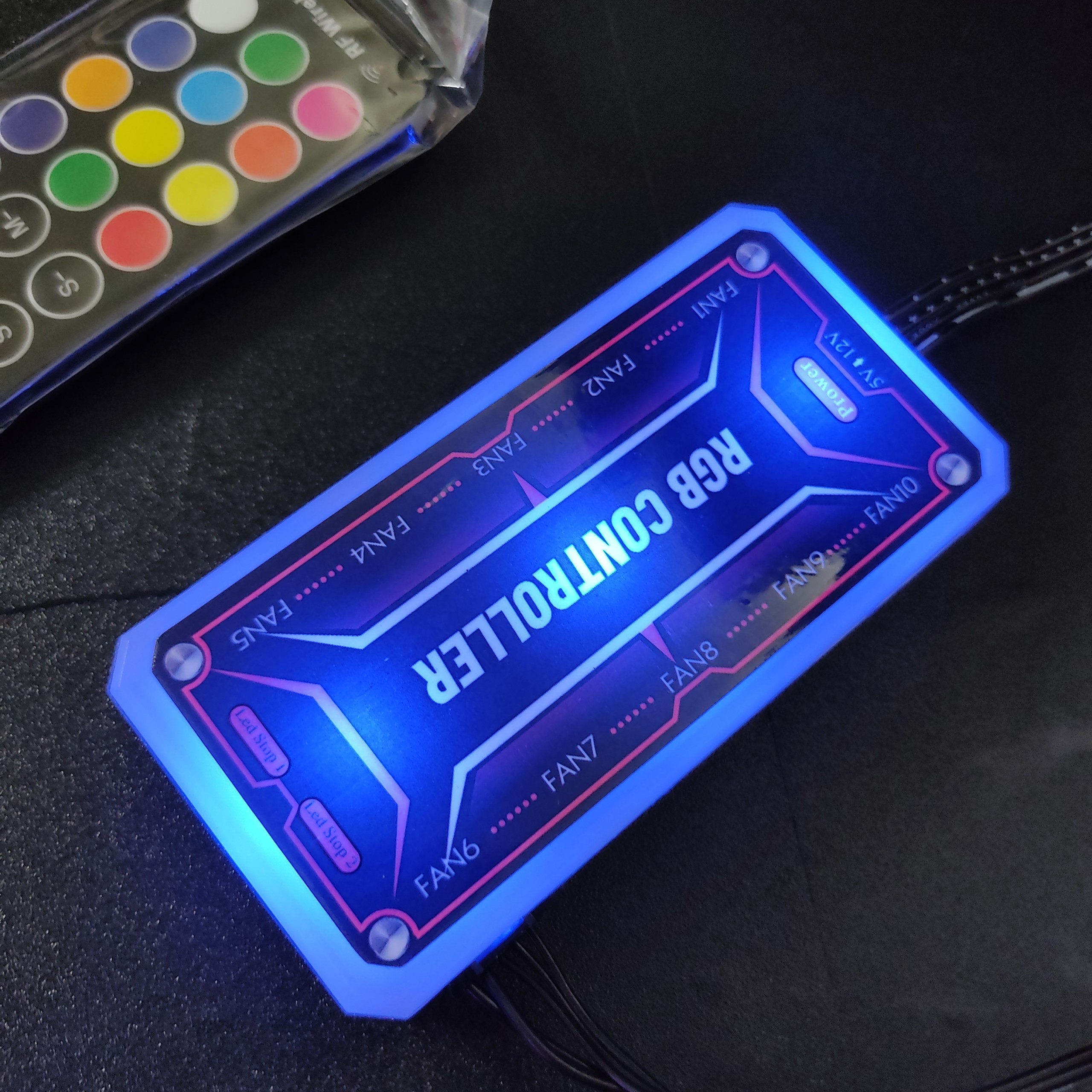 Bộ hub điều khiển quạt tản nhiệt RGB 5v ARGB, đồng bộ màu hệ thống quạt tản nhiệt