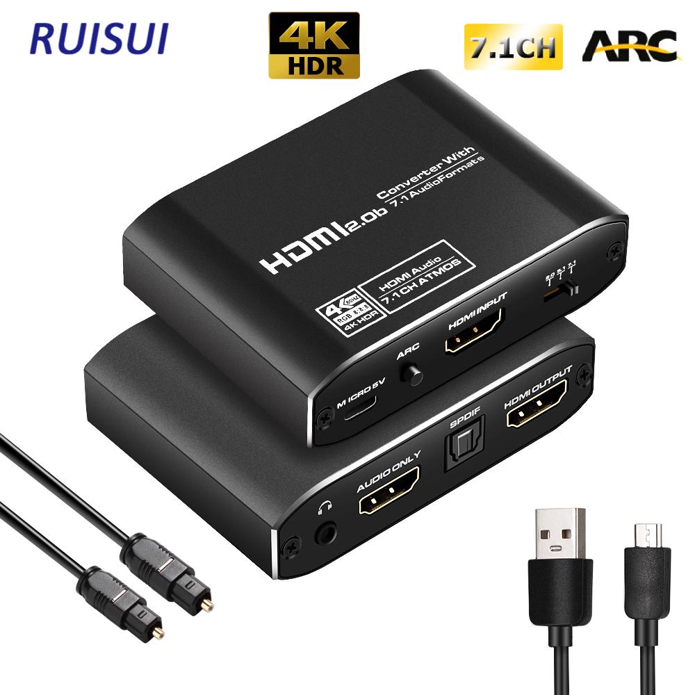 Bộ chuyển đổi âm thanh HDMI HDMI 4K 60Hz với kênh bao quanh HDMI Hỗ trợ kênh HD-MI cho Toslink SPDIF.