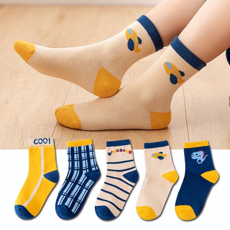Set 5 đôi tất len cao cổ cho bé trai và bé gái nhiều màu sắc size từ 1 đến 13 tuổi