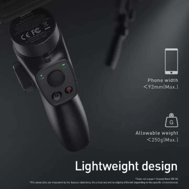 (Hàng chính hãng) Gậy chụp ảnh selfie bluetooth không dây Baseus Handheld Gimbal Stabilizer Control Smartphone với 3 trục Gimbal ổn định, cho hình ảnh sắc nét cả trong nhà và ngoài trời