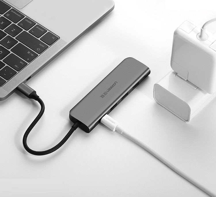 Thiết bị mở rộng USB type-C sang HDMI/ Hub USB 3.0 hỗ trợ sạc USB-C Ugreen 50209 - Hàng chính hãng