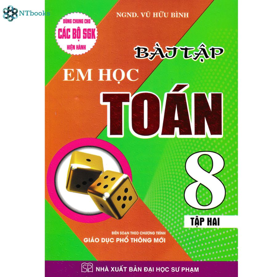 Combo 2 Cuốn Sách Sách Bài Tập Em Học Toán Lớp 8 Tập 1 + Tập 2